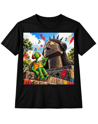 Camiseta Negra Tortuga Rockera | Regalos Colombianos