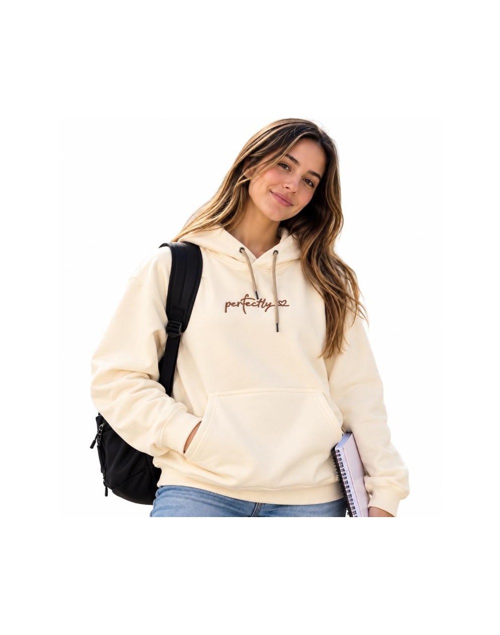 Hoodie Crema Mujer