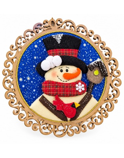 🎄 Cuadro Navideño – Muñeco de Nieve