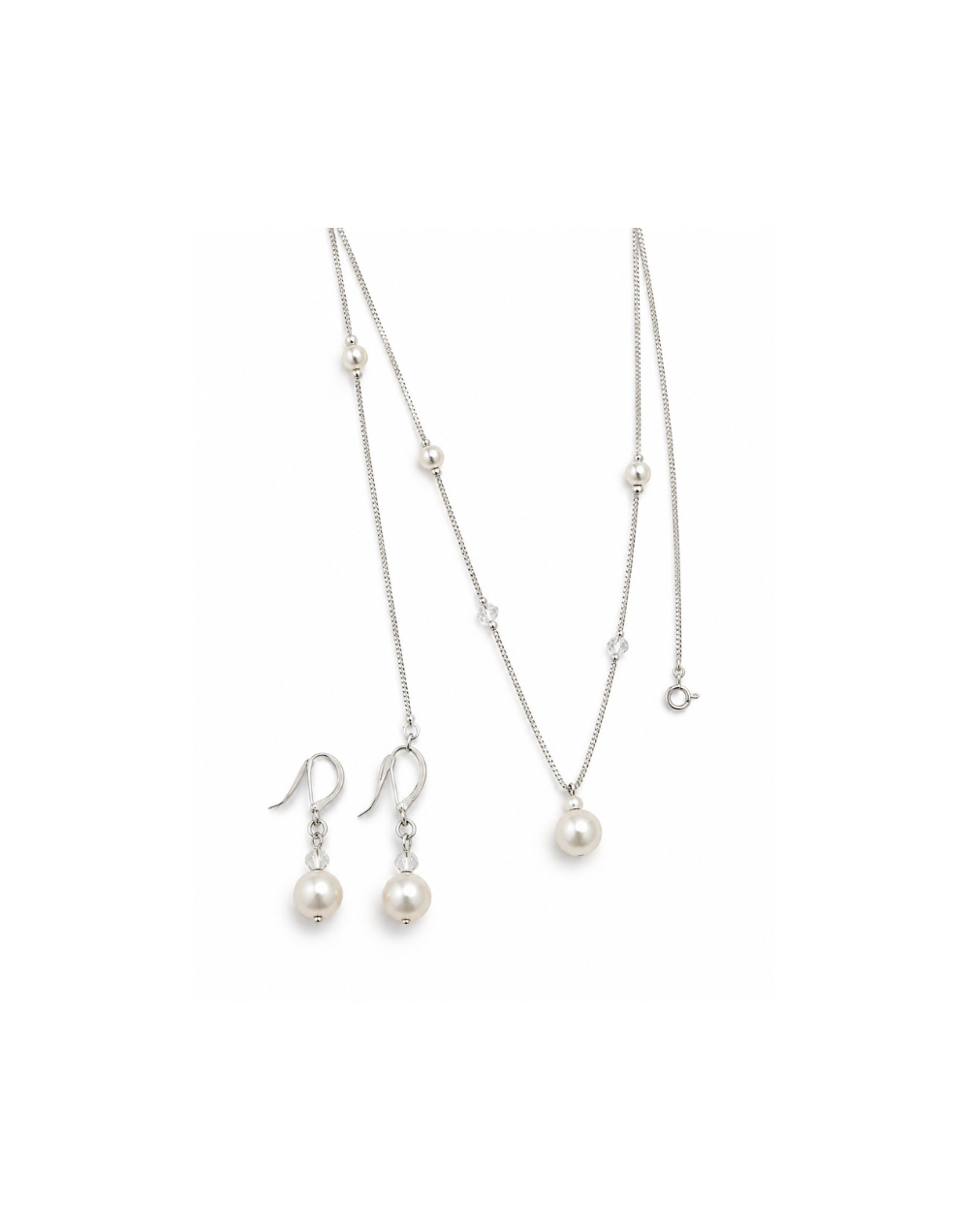 Juego perlas plata 925