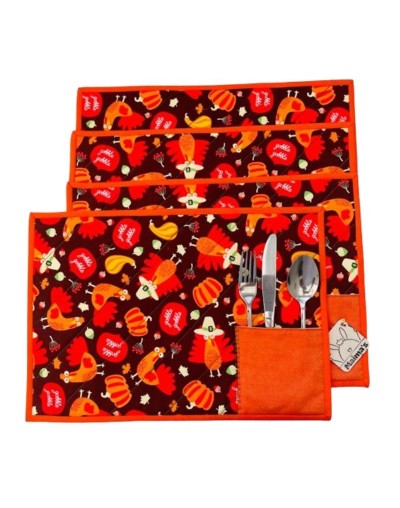 Juego x 4 Individuales de Mesa 