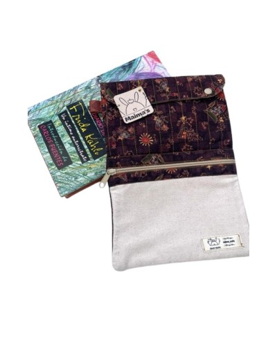 Funda artesanal para libros en Patchwork