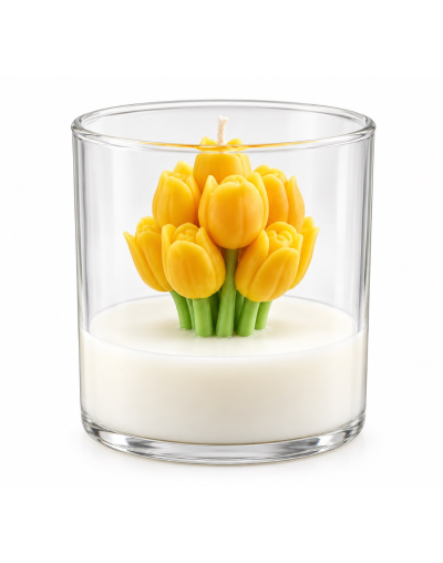 Vela con forma de tulipanes