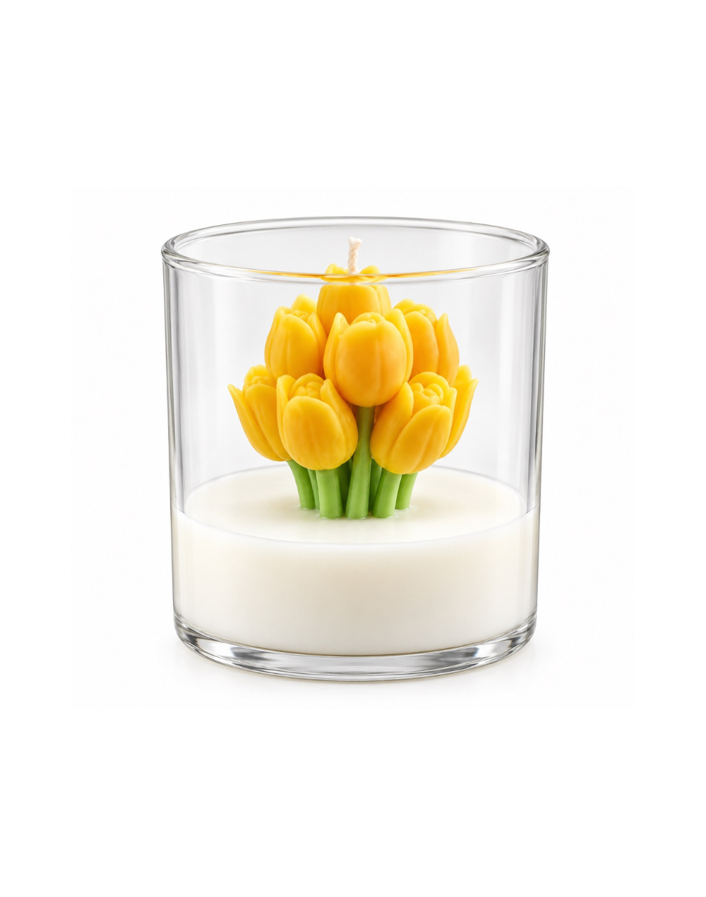 Vela con forma de tulipanes
