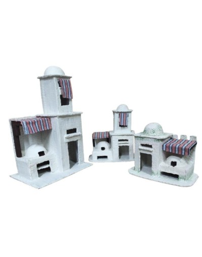 🎄 ¡Dale vida y realismo a tu Pesebre esta Navidad! 🌟 Juego de Casas Navideñas Artesanales 🏰