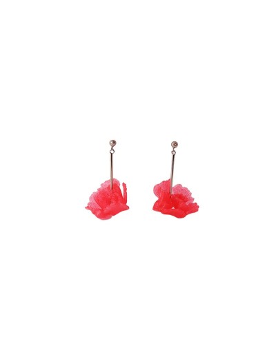 Aretes Clavel flotante — Plata 925