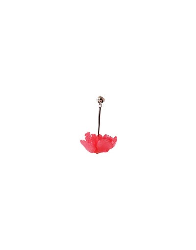 Aretes Clavel flotante — Plata 925