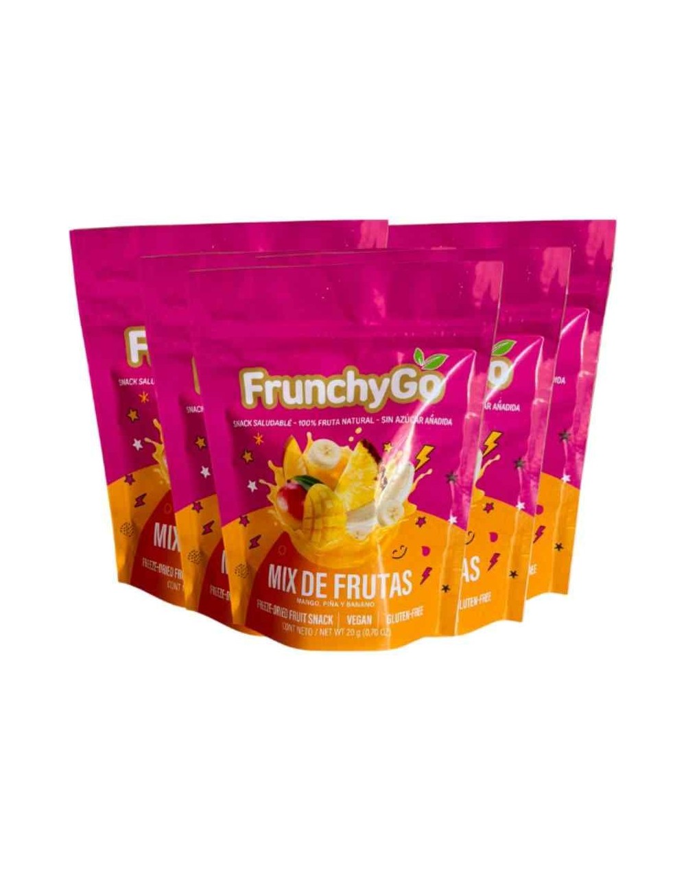 Pack x 5 Snacks FrunchyGo — Mix Fruta Liofilizada 100% Natural