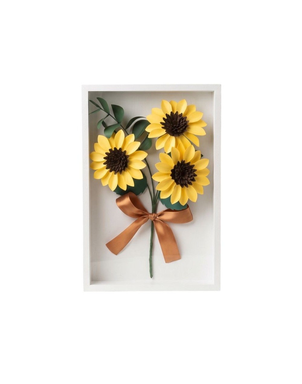 Cuadro 3D - Girasoles (flores de papel)