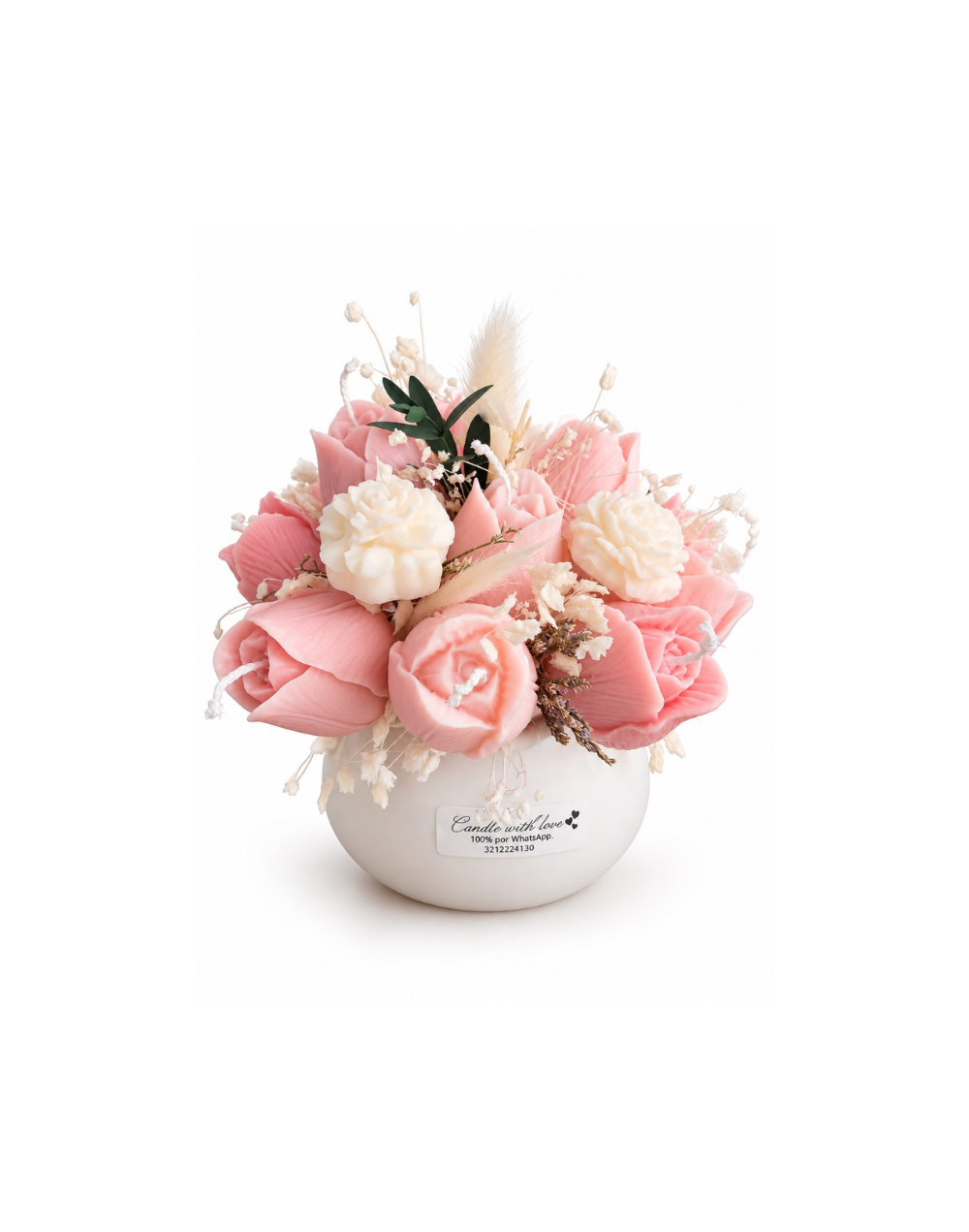 Boquet en recipiente en cemento y marmolina