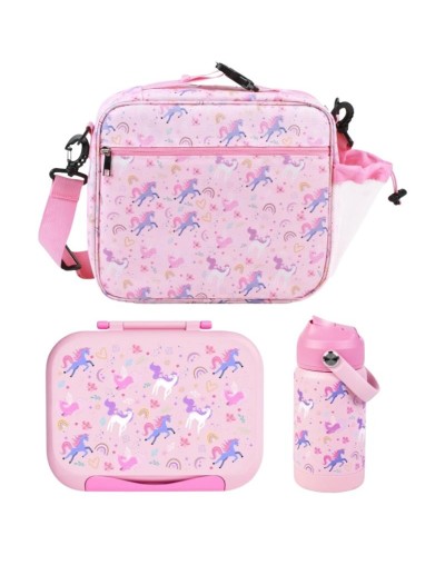 Kit Lonchera Termo y Maleta Rosado
