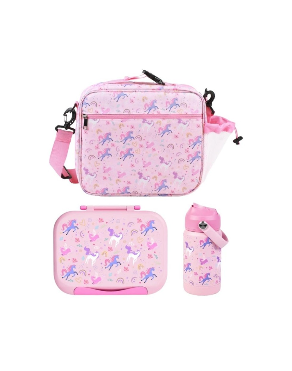 Kit Lonchera Termo y Maleta Rosado