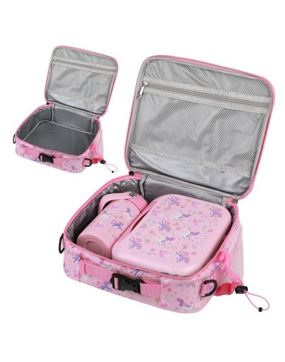 Kit Lonchera Termo y Maleta Rosado
