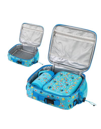 Kit Lonchera Termo y Maleta Azul