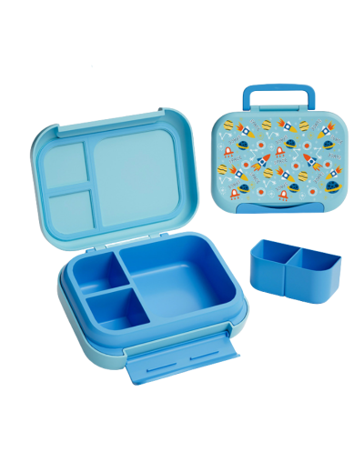 Kit Lonchera Termo y Maleta Azul