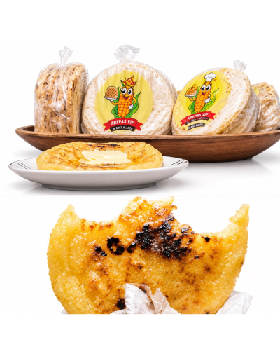 Arepa Amasada con Queso Mediana – Paquete x 5 Unidades 411g