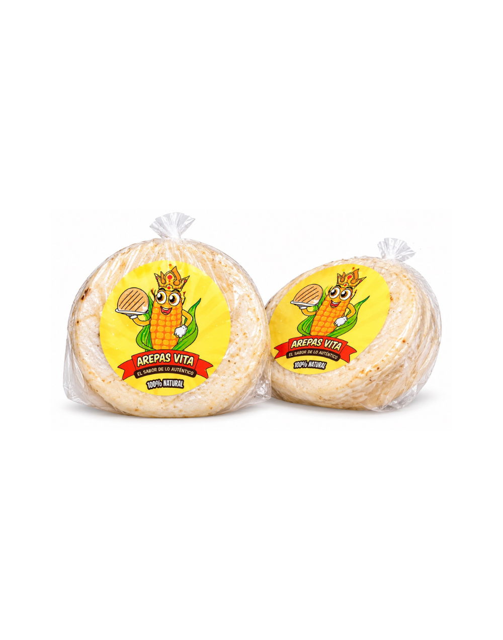 Arepa Paisa Grande de Maíz Peto Blanco – Paquete x 5 Unidades 630g