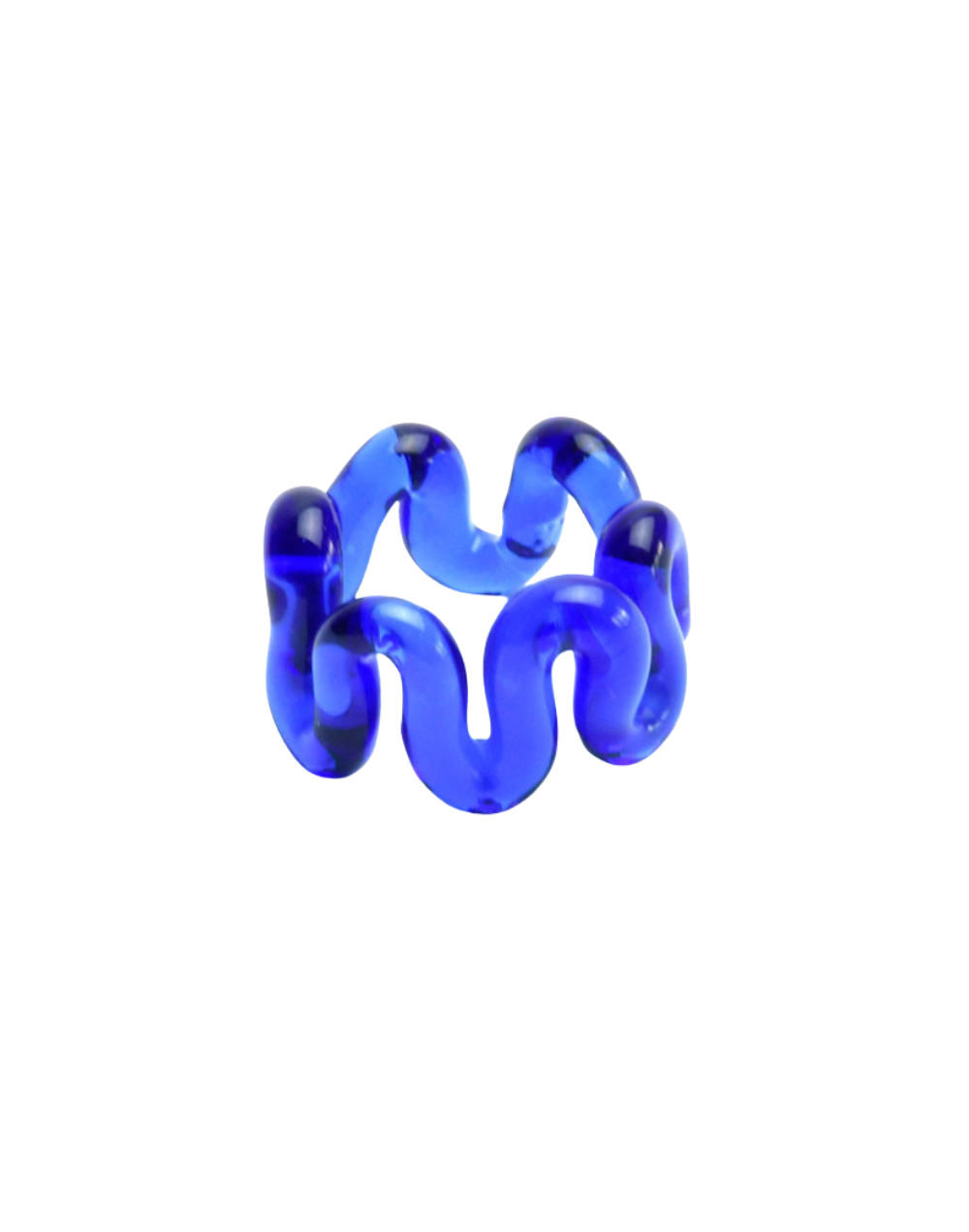 Anillo ondara azul profundo