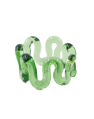 Anillo ondara verde orquídea