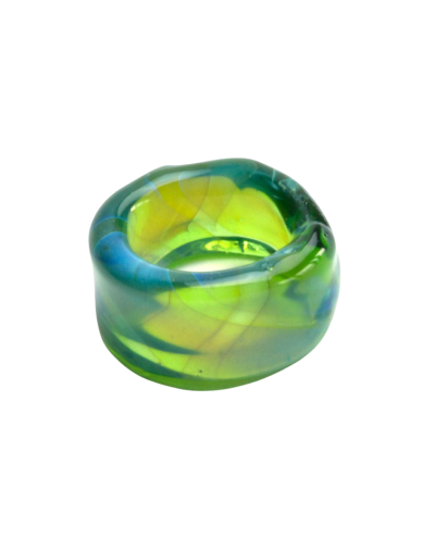 Anillo elemental verde esmeralda fume