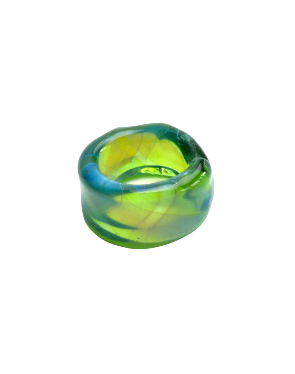 Anillo elemental verde esmeralda fume