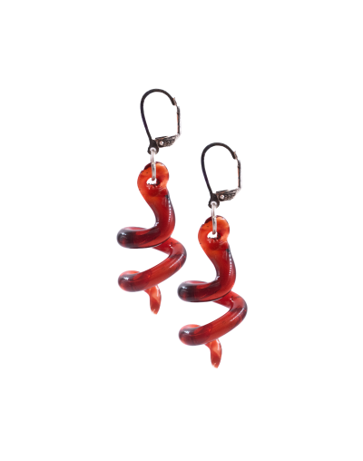Aretes vórtice rojo