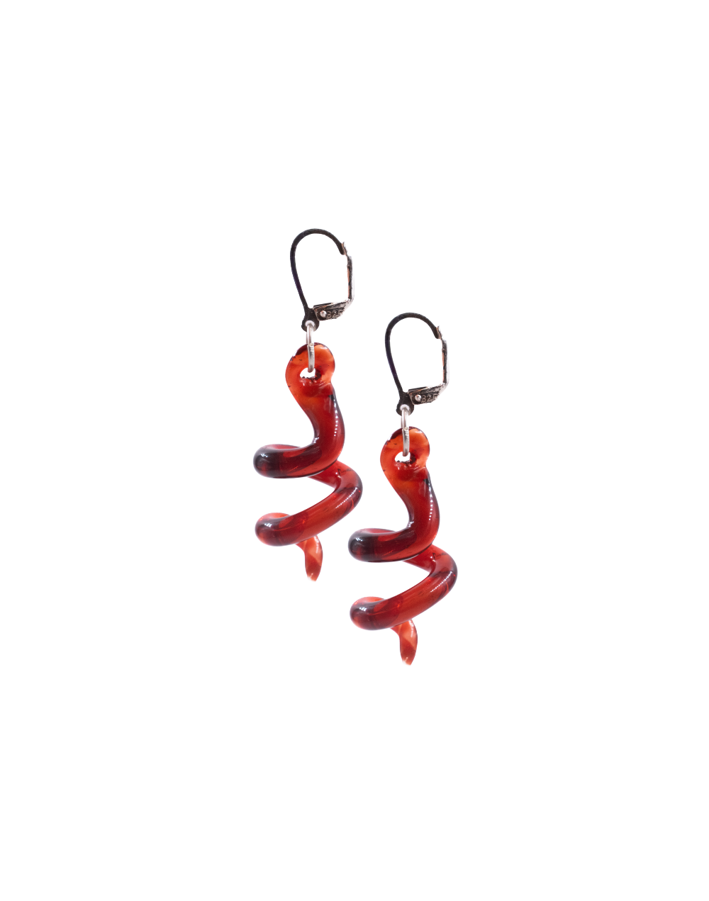 Aretes vórtice rojo