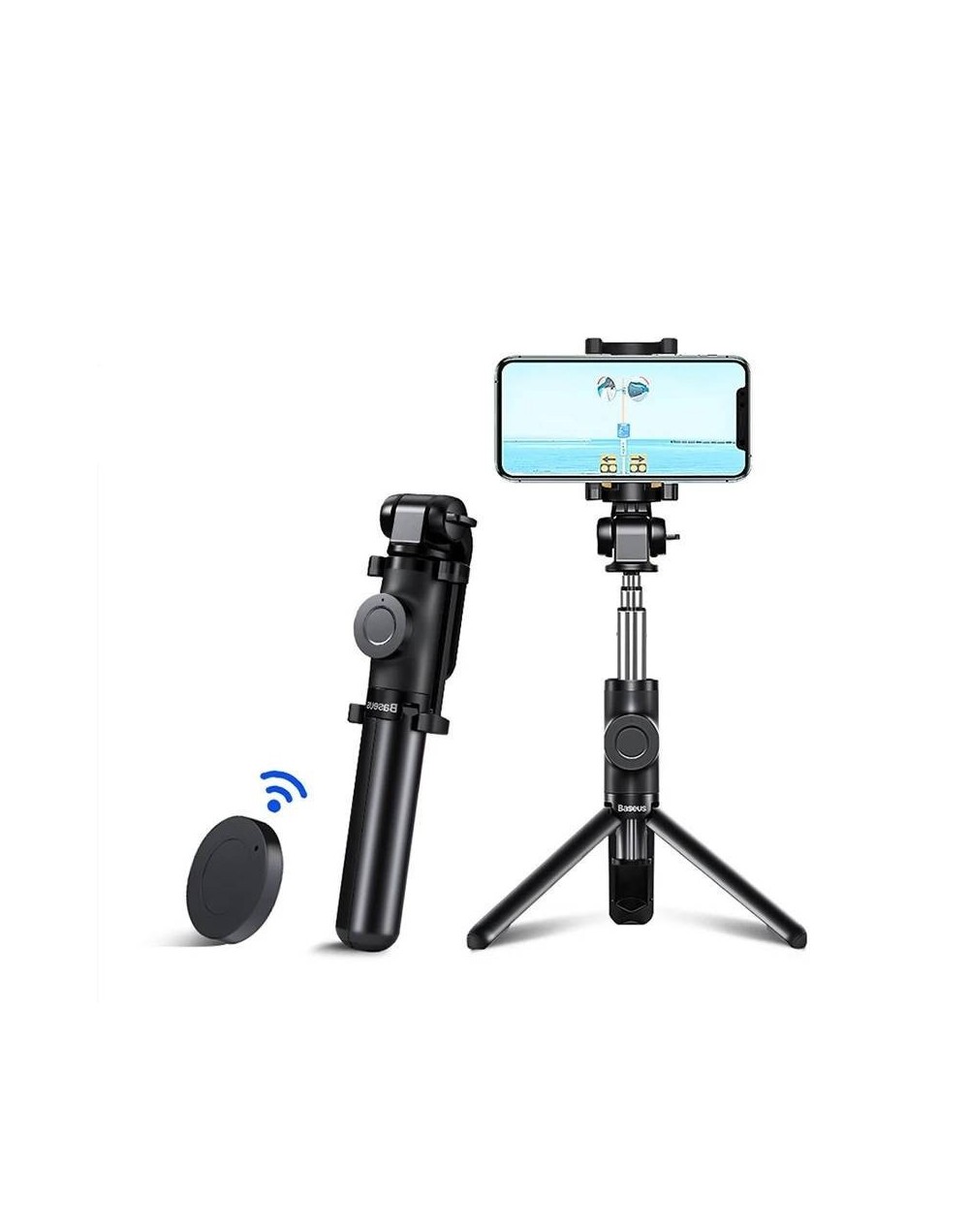 Monopod Blitzwolf Tripode con obturador Bluetooth Extraible