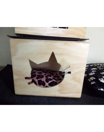 CASA PARA GATO EN MADERA