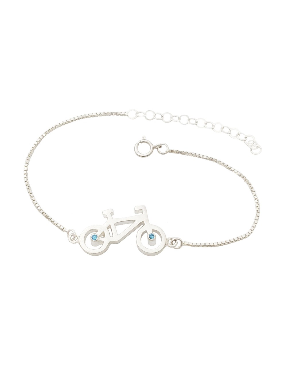 Pulsera de bike pro  con circón azul Quezttema