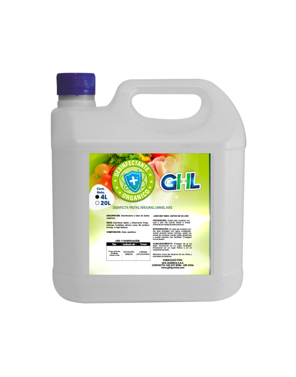 DESINFECTANTE ORGÁNICO 4 litros