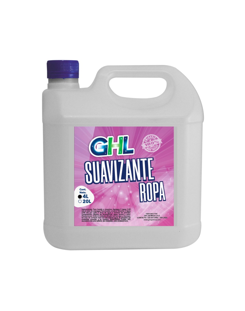 SUAVIZANTE ROPA 4 litros