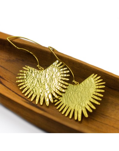 Aretes Gancho Iraca bronce