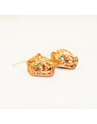 Aretes Topo Jaguares Plata