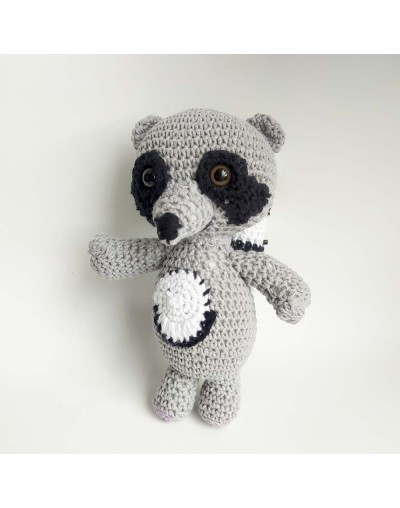 Mapache tejido amigurumi
