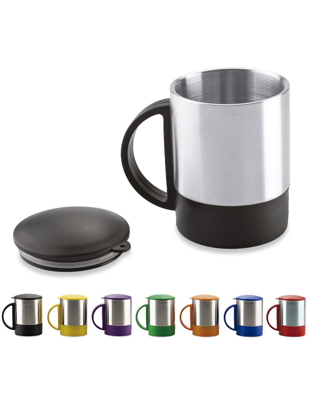 Minimug en Acero con Tapa  180ml