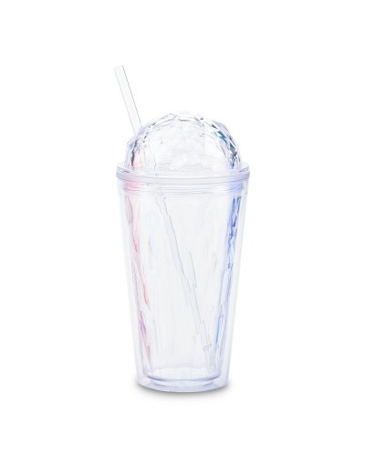 Mugs Vaso Pitillo Plástico Diamond 470ml 