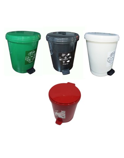 Papelera caneca de 10 litros redonda apertura de pedal