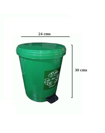Papelera caneca de 10 litros redonda apertura de pedal