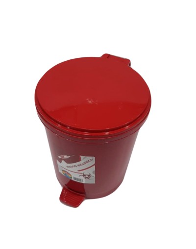 Papelera caneca de 10 litros redonda apertura de pedal