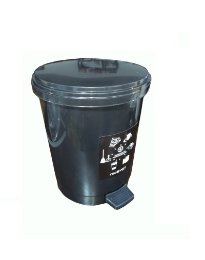Papelera caneca de 10 litros redonda apertura de pedal