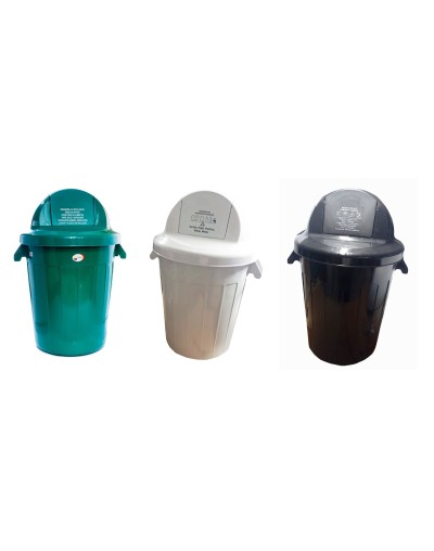 Punto ecológico de 120 litros de 3 puestos caneca tapa de cúpula