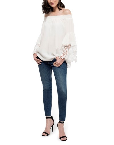 Sku: 2078 Blusa Blanca Encaje
