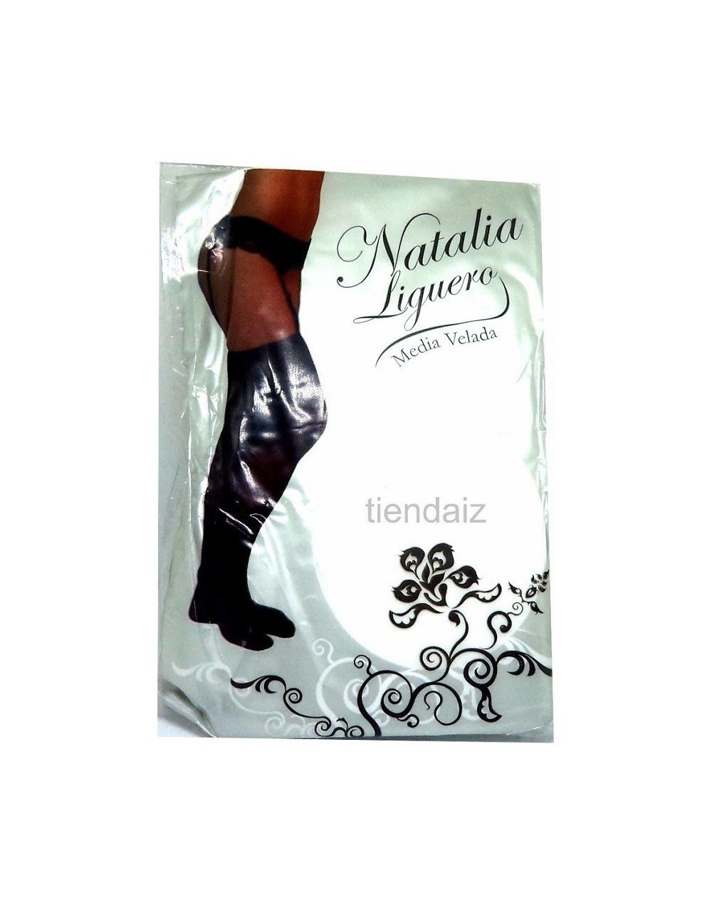 Medias clasica liguero blanco blanca sexy
