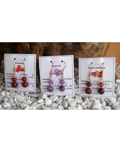 Aretes piedra natural