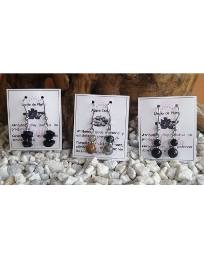 Aretes piedra natural