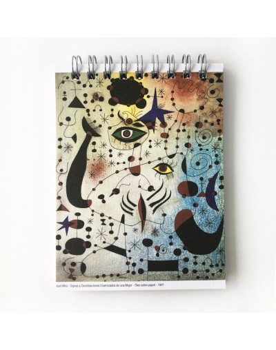 Mini libretas anilladas miró x3 unidades motivos surtidos