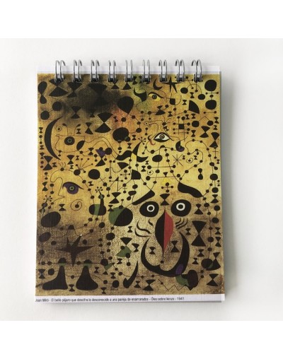 Mini libretas anilladas miró x3 unidades motivos surtidos