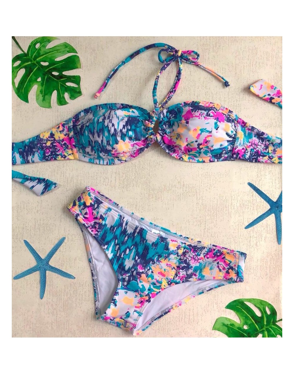 Bikini Strapless Aguamarina 