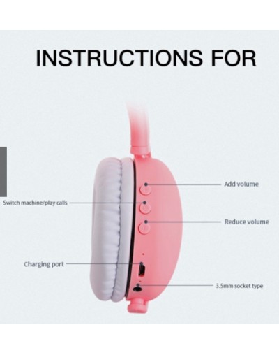 DIADEMA BLUETOOTH LED SH523 OREJAS DE GATICO